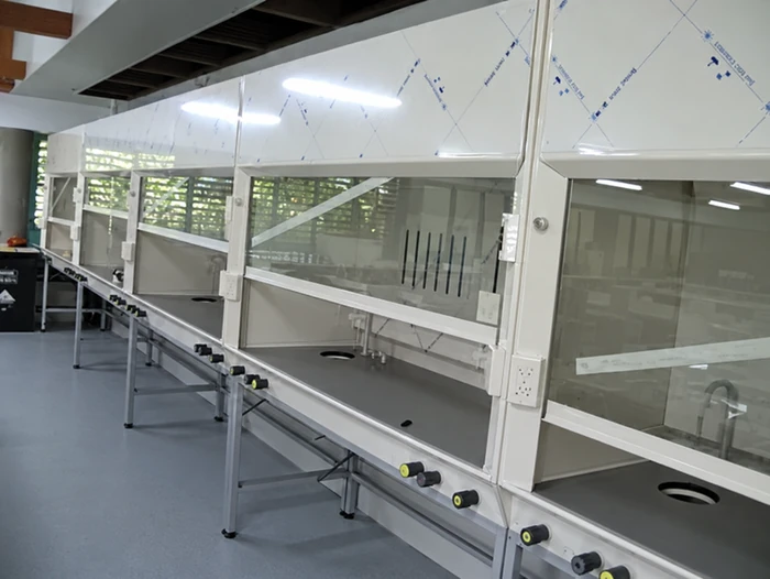 Fume cupboard installation and extraction ductwork