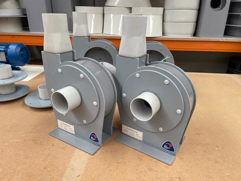 Fumeflow D65 fans for chemical storage cabinet ventilation
